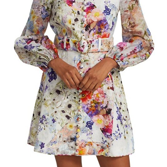 ❌ SOLD❌ Zimmermann Prima Floral Belted Shirtdress - Picture 4 of 16
